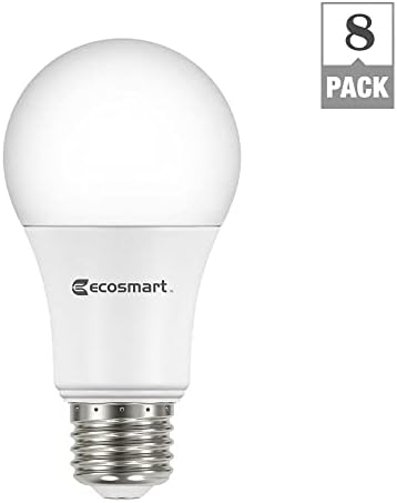 Ecosmart 8-Pack A19 - Led лампа с дневна светлина с капацитет 60 Вата в еквивалент (5000 K)