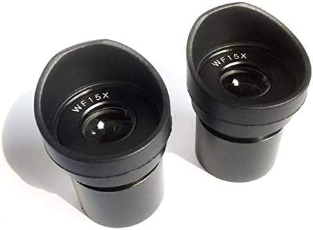 Комплект аксесоари за микроскоп, за възрастни, Двойка оптични лещи с широко зрително поле, диаметър 30 мм или 30,5 мм, Гумени облицовки за очите, Лабораторни консумативи (Цвят: WF15X-15-30 мм)