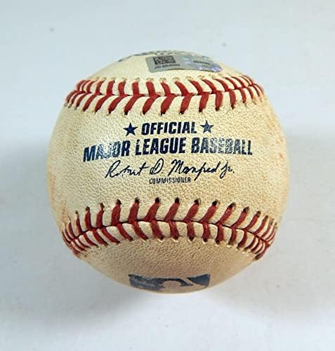 2019 Oakland Athletics Pit Pirates Използвана Бейзбол JB Shuck Single Kang PID - Използваните Бейзболни Топки
