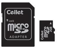 Cellet 2GB microSD карта за смартфона Micromax X450 потребителска флаш памет, висока скорост на трансфер, щепсела и да играе, с пълен размер SD адаптер. (На дребно опаковка)