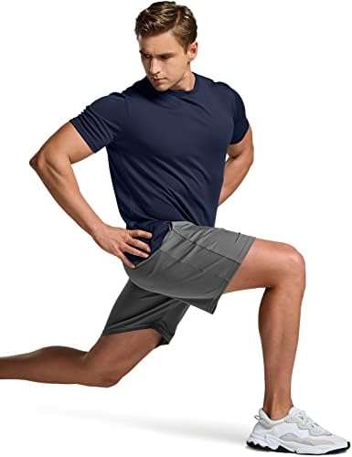 Мъжки спортни Ризи за джогинг ATHLIO 2, 3 или 5 опаковки, бързо съхнещи Спортни Ризи С Защита От Слънцето, Тениски за фитнес зала С къс ръкав