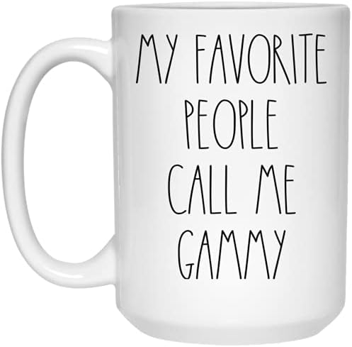Gammy - любимите Ми Хора Ме Наричат Кафеена чаша Gammy, Вдъхновена от Gammy Rae Dunn, В стила на Rae Dunn, Рожден Ден - весела Коледа - Ден на Майката, чашата за Кафе Gammy 11 грама
