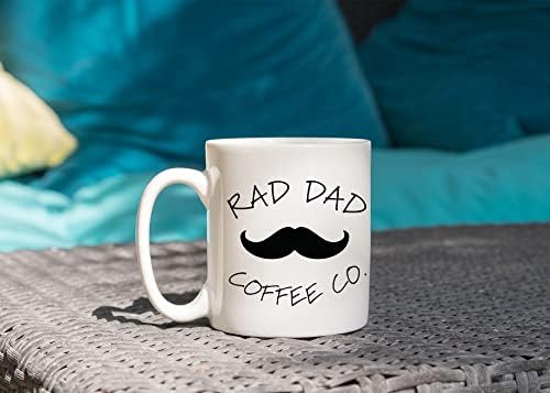 Кафеена чаша Elanze Designs Rad Dad Coffee Co черна от гранитогрес с тегло 11 грама