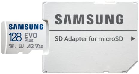 Карта Samsung Micro EVO Plus 128 GB (2 комплекта) Работи с екшън камера GoPro Hero 10 Black Bone, Hero 11, Hero 11 Mini (MB-MC128KA) C10 U3 A2 4K в комплект с 1 устройство за четене на карти памет е microSDXC от типа