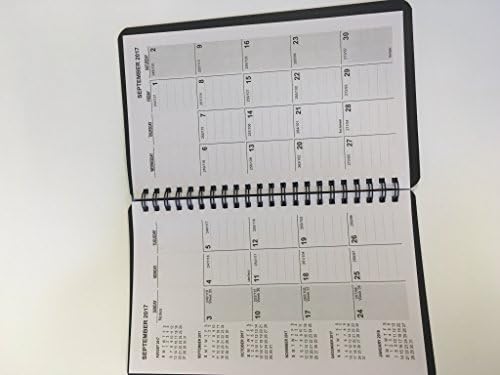 2019 Премия Професионален 5 X 8 Корпоративна Седмичен Месечен Навити планиране на срещата, Записная книга-Календар - Мека кожена корица - Различни цветове (черно / Бордо / Сиво)