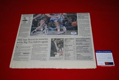 рядко СТИВ НЕШ Сънс маверикс, MVP в НБА, подписан от PSA / DNA 1996 оригиналната вестник - С автограф College Art