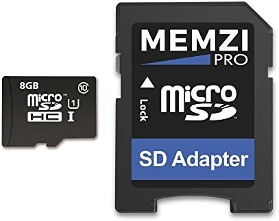 MEMZI PRO 8 GB Class 10 90 MB/s. Карта памет Micro SDHC карта с адаптер за SD за Sony Xperia 1/10/10 Plus, XZ3/XZ2/XZ1/XZ/X Premium/Compact, XZs/XZ, XA2/XA1/XA Plus/Ultra L3/L2/L1 Мобилни телефони
