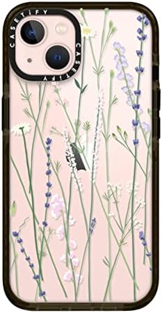 Удароустойчив калъф Casetify за iPhone 13 - Gigi Garden Цветя - Прозрачен Черен