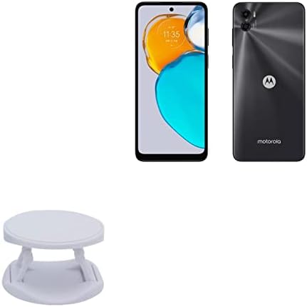 Писалка за телефон BoxWave, съвместима с Motorola Moto E22s - Титуляр на наклона SnapGrip, поставка за усилване на задното захващане за Motorola Moto E22s - Зимния Бял