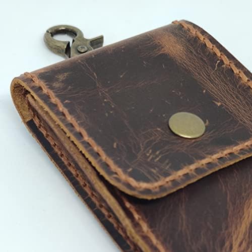 Чанта-кобур от естествена кожа за Oppo A71 (2018), Калъф за телефон от естествена кожа, ръчна изработка, Изработени по поръчка Кожена чанта за Носене-калъф с линия за колан