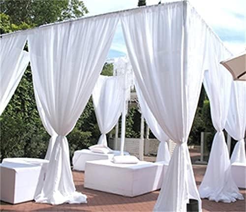 Бистра Вуалевая Шифоновая плат с ширина 120 см (10 фута) - идеален за перде панели и прикриване на сватби и събития - Бяла в парцела (1 ярд)